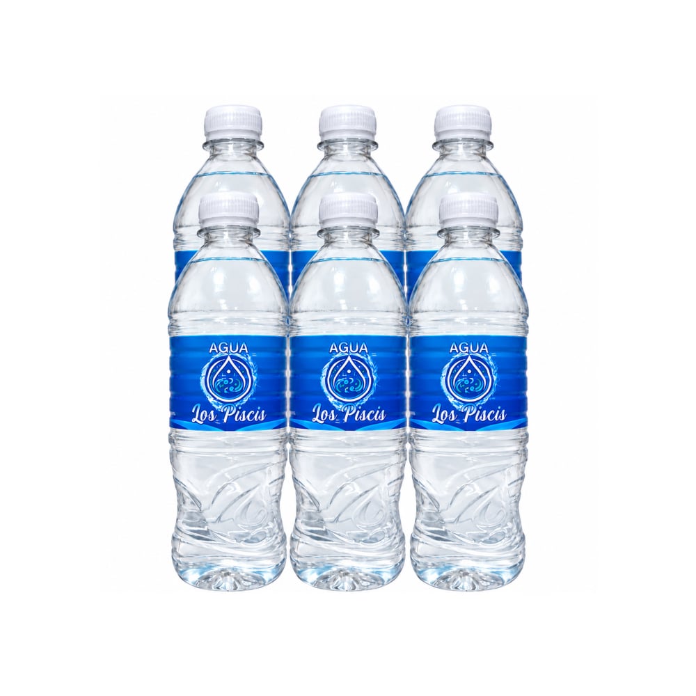 Agua purificada Los Piscis (6 x 591 ml) - Imagen 1