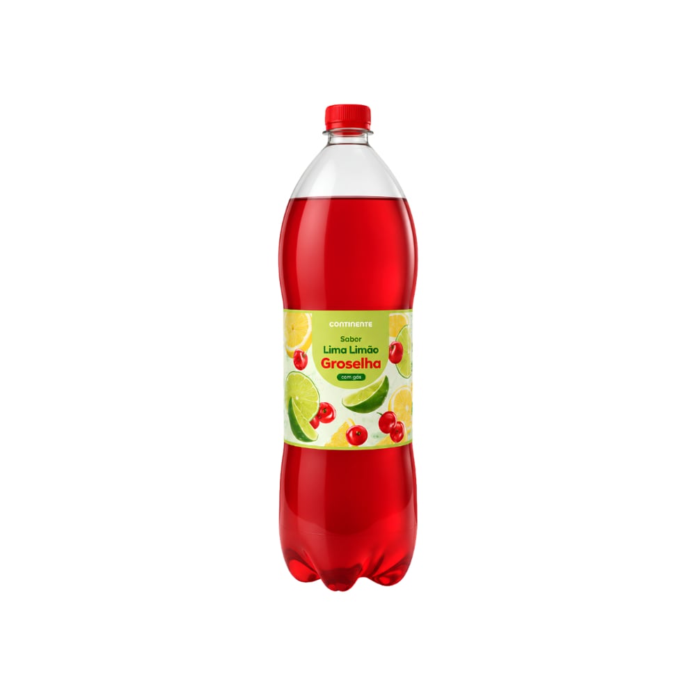 Refresco aromatizado y carbonatado con sabor a limón-lima y grosella Continente (2 L / 67.63 floz) - Imagen 1