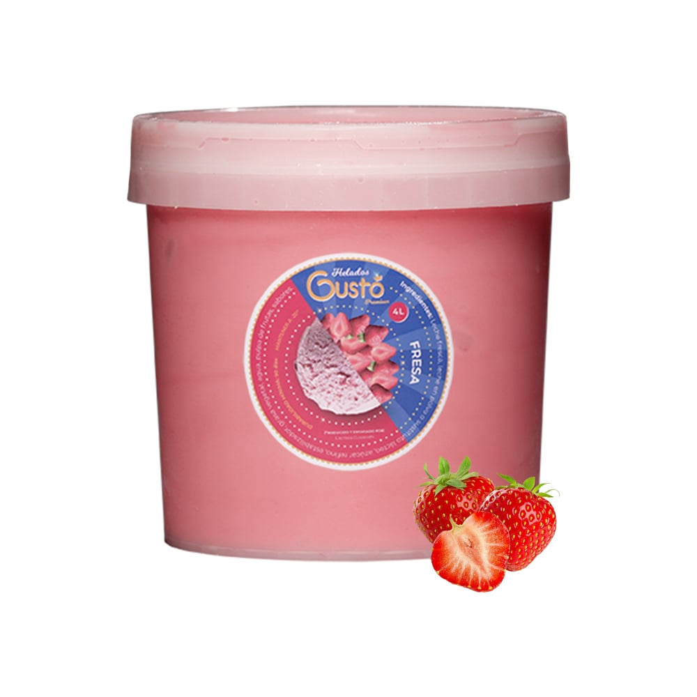Helado Premium de fresa Gustó (4 L) - Imagen 1