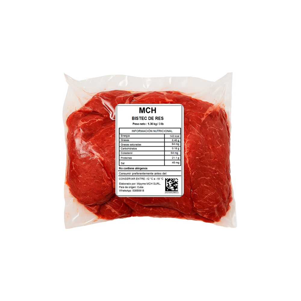Bistec de res MCH (1.36 kg / 3 lb) - Imagen 1