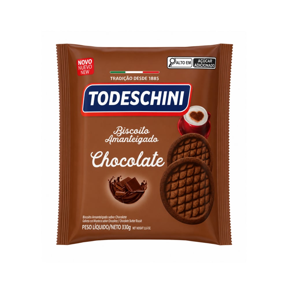 Galletas de mantequilla con sabor a chocolate Todeschini (330 g / 11.64 oz) - Imagen 1