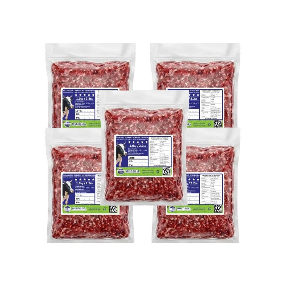 Picadillo de carne de res de segunda Multisell (5 X 1.0 kg / 2.2 lb) - Imagen 1
