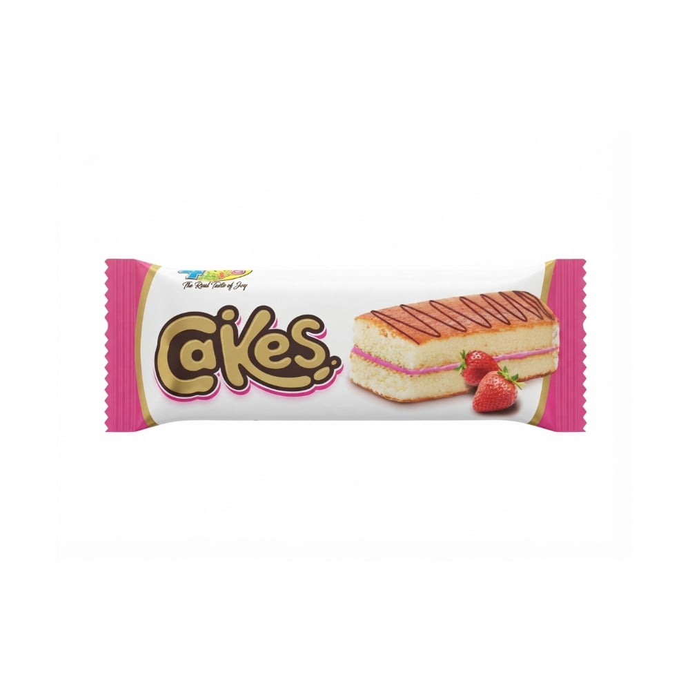 Pastel de vainilla relleno de crema de fresa Cake 4Kids (20 g) - Imagen 1