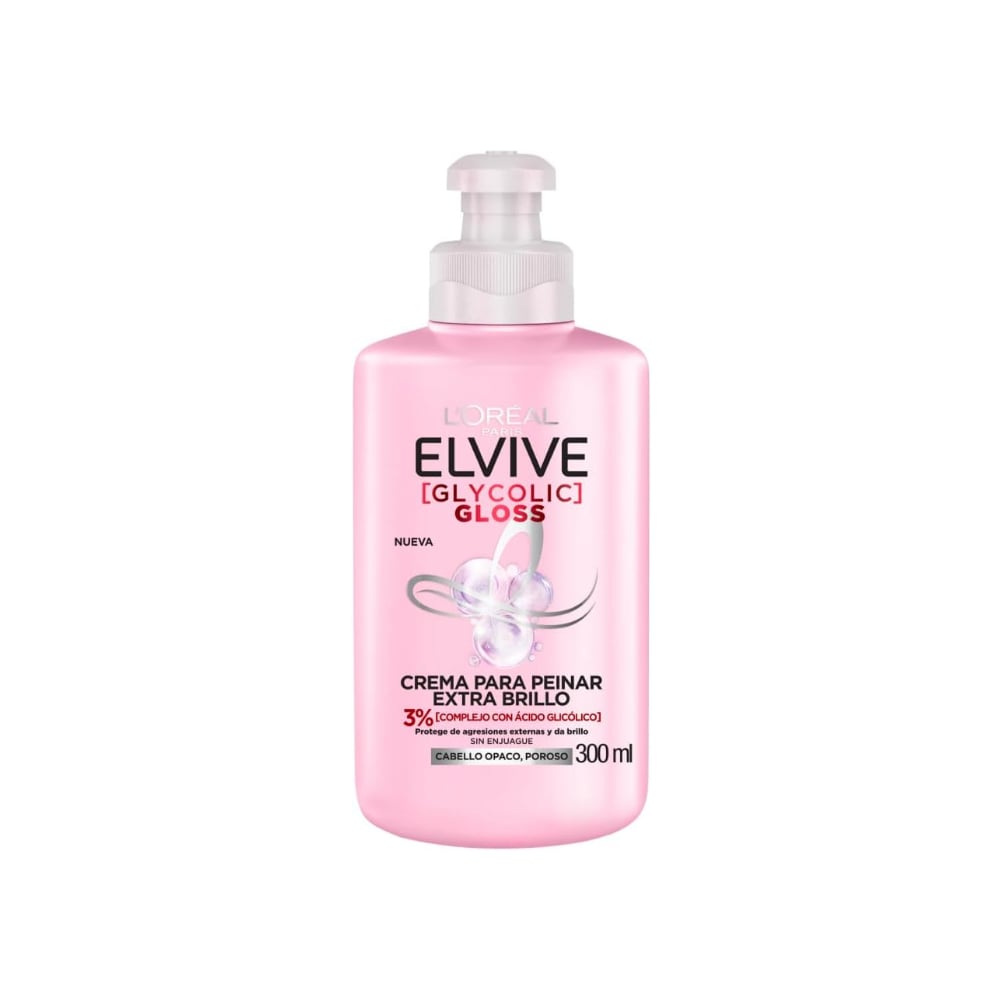 Crema para peinar Extra Brillo L'Oréal Paris Elvive (300 ml) - Imagen 1