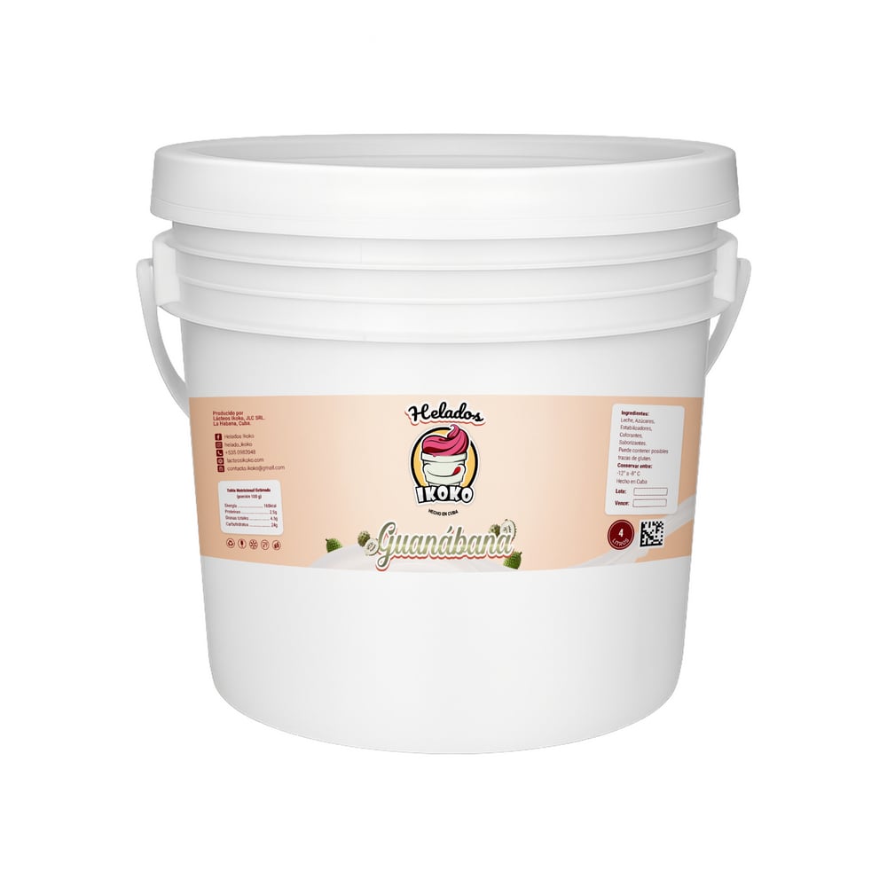 Helado sabor guanábana IKOKO (4 L) - Imagen 1