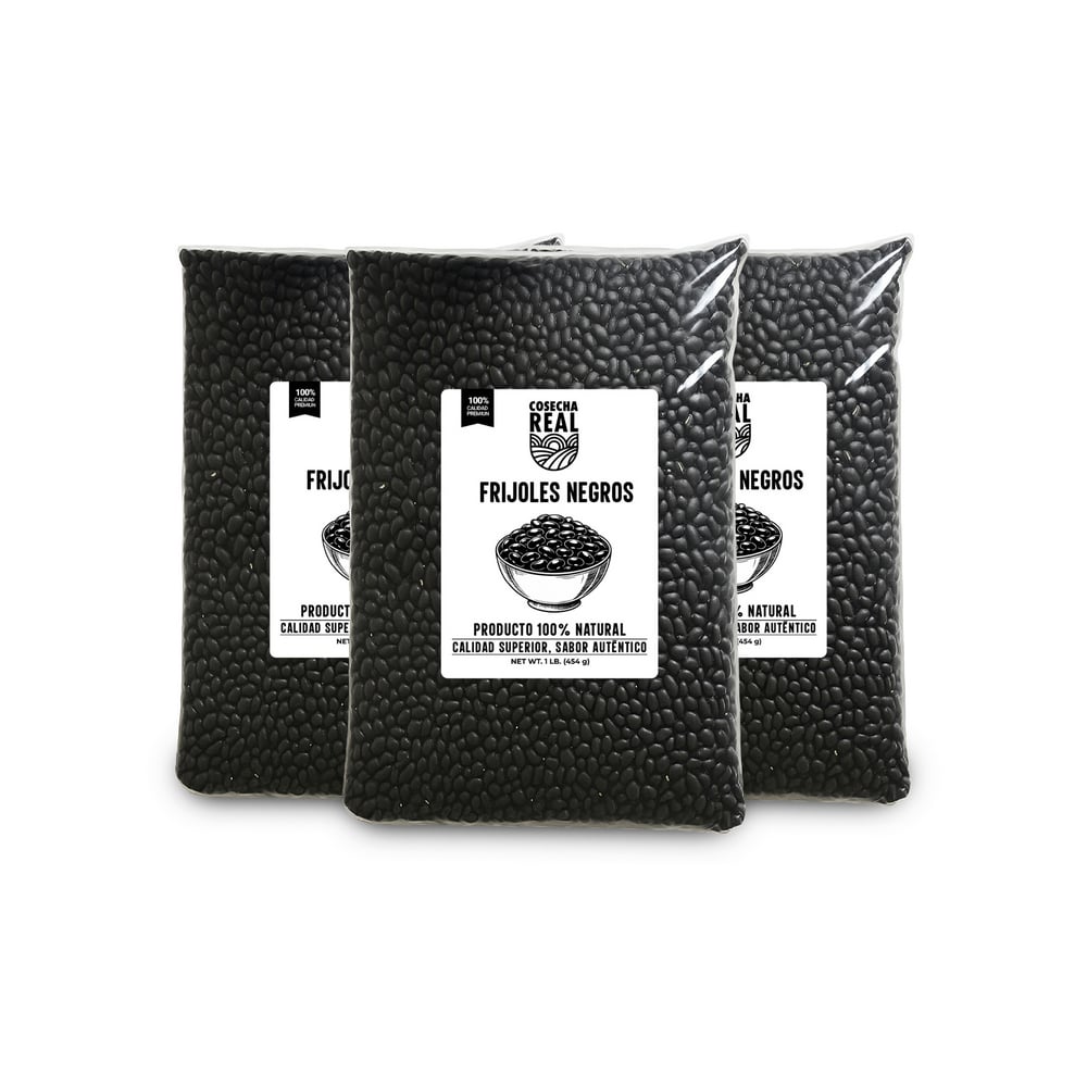 Frijoles negros Cosecha Real (3 x 454 g / 1 lb) - Imagen 1