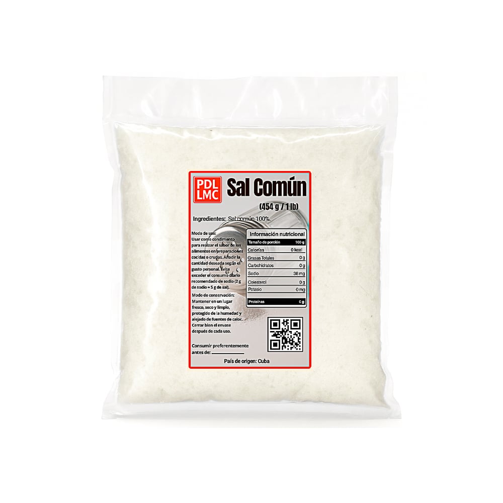 Sal fina común PDL LMC (454 g / 1 lb) - Imagen 1
