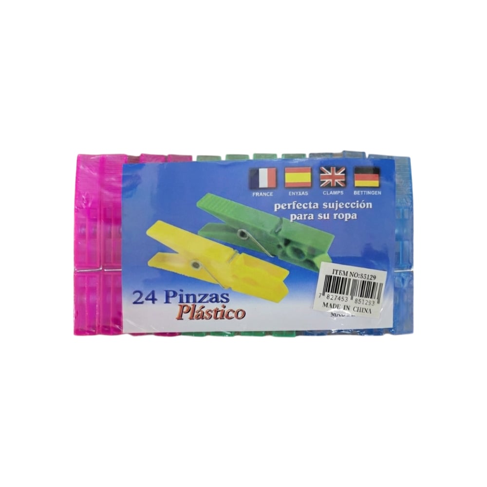 Pinzas de plástico Ray (24 U) - Imagen 1