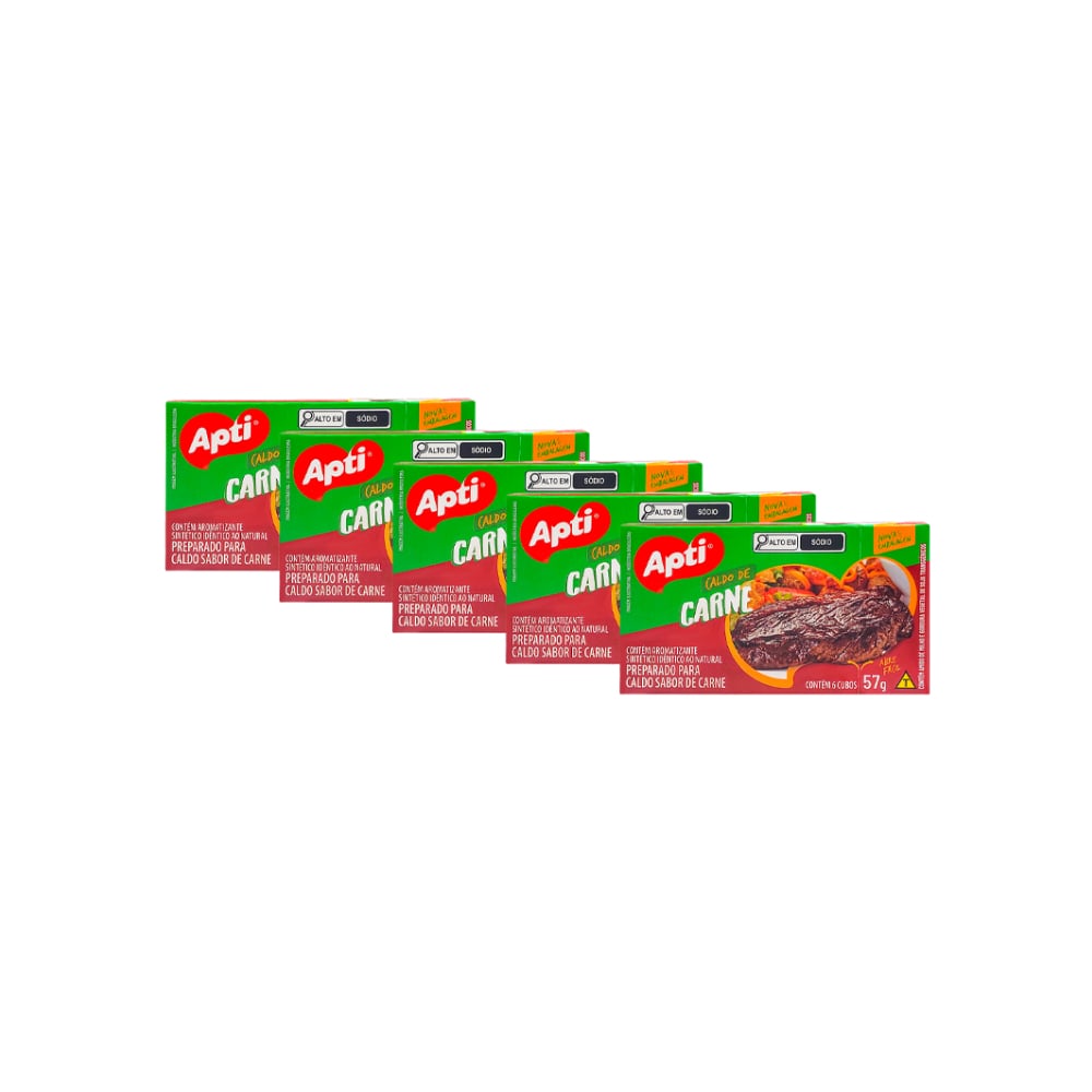 Caldo sabor carne (5 x 57 g / 2.01 oz) - Imagen 1