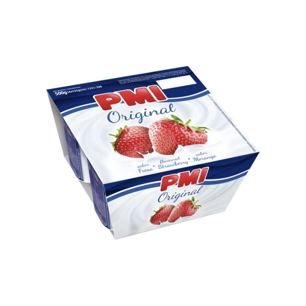 Yogurt sabor fresa Original PMI (4 x 120 g / 4.23 oz) - Imagen 1