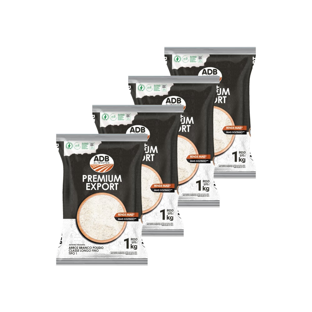 Arroz largo ADB Premium (4 x 1 kg / 2.2 lb) - Imagen 1