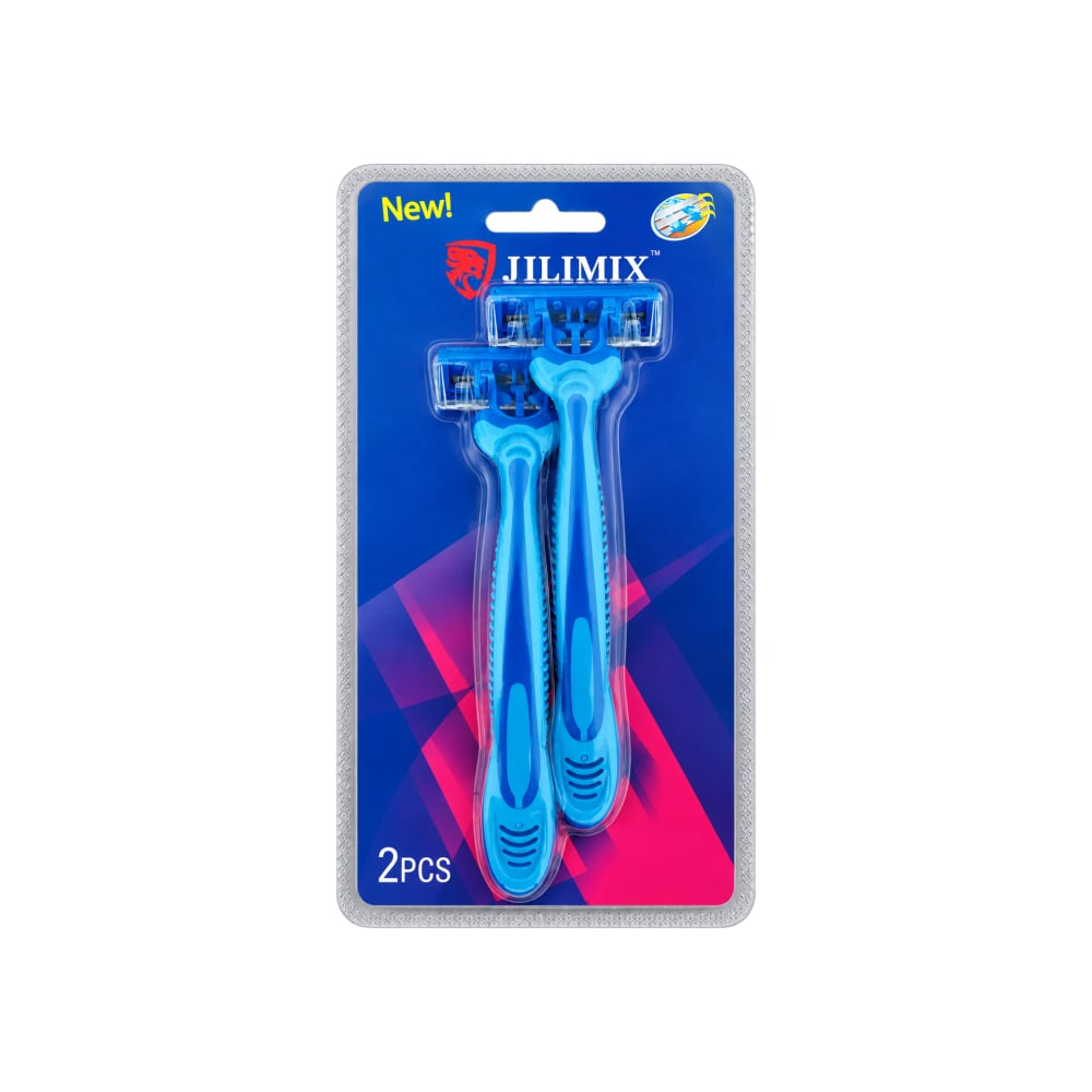 Máquinas de afeitar desechables de 3 hojas Jilimix (2 U) - Imagen 1