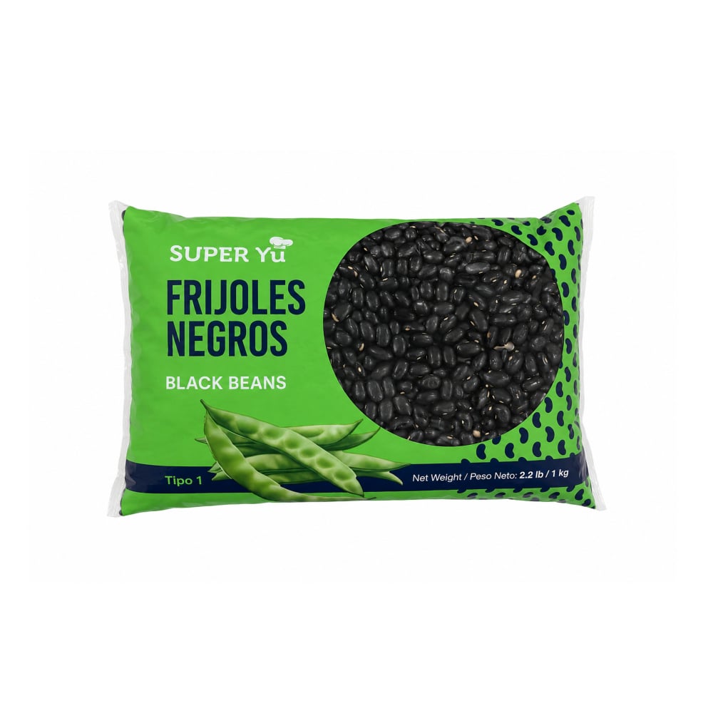 Frijoles negros Super Yu (1 kg / 2.2 lb) - Imagen 1