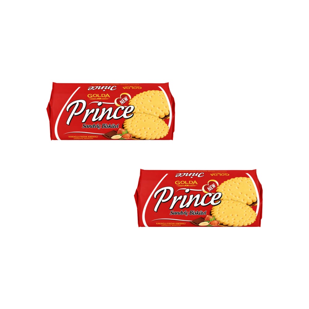 Galleta sándwich rellena con crema de cacao y avellanas Golda Prince (2 X 160 g / 5.64 oz) - Imagen 1