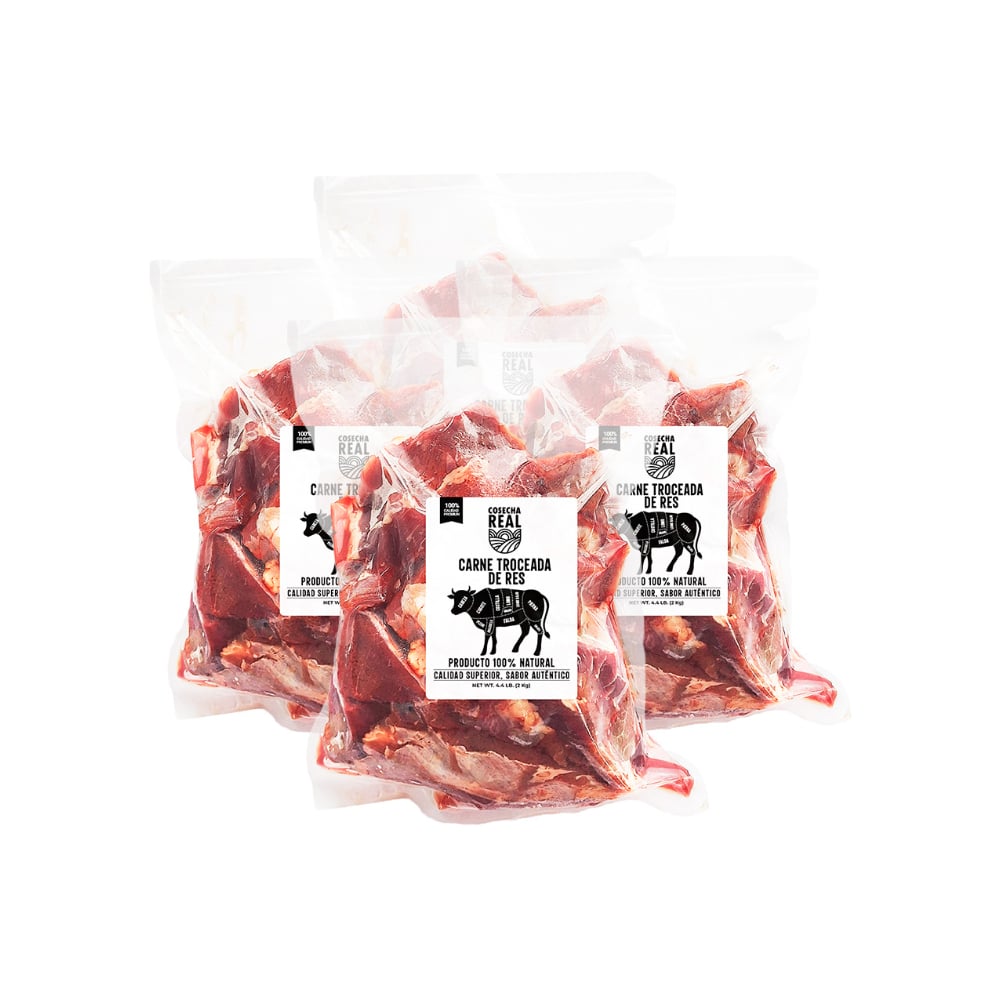 Carne troceada de res Cosecha Real (4 x 2 kg / 4.4 lb) - Imagen 1