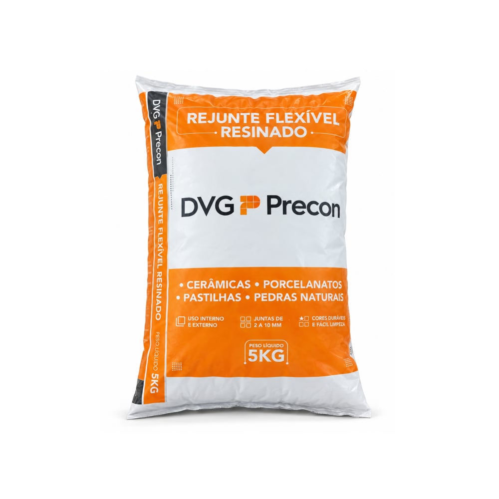 Rejunte blanco flexible para porcelanato DVG Precon (5 kg / 11 lb) - Imagen 1