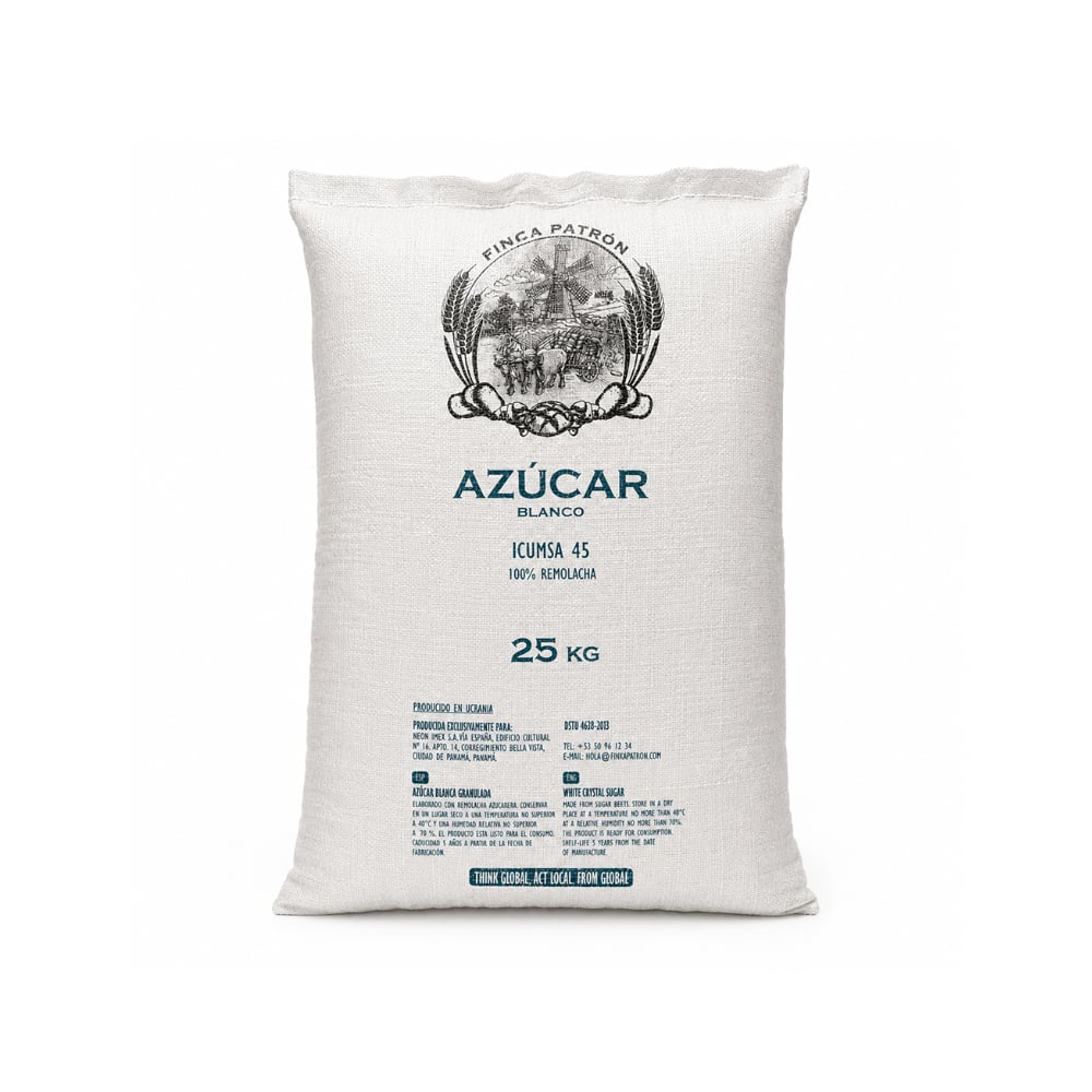 Azúcar blanca Finca Patrón (25 kg / 55.11 lb) - Imagen 1