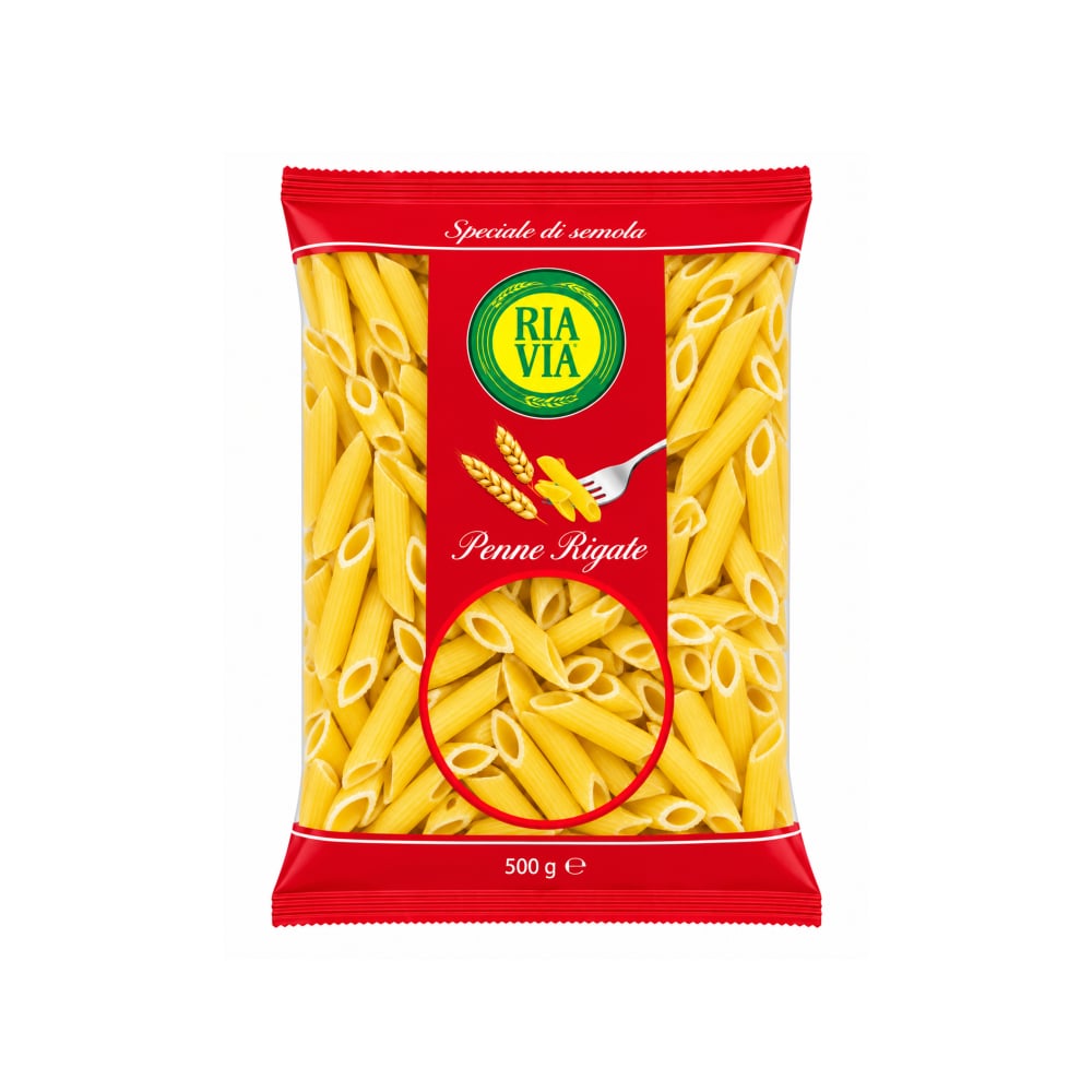 Pasta penne Riavia (500 g / 1.10 lb) - Imagen 1