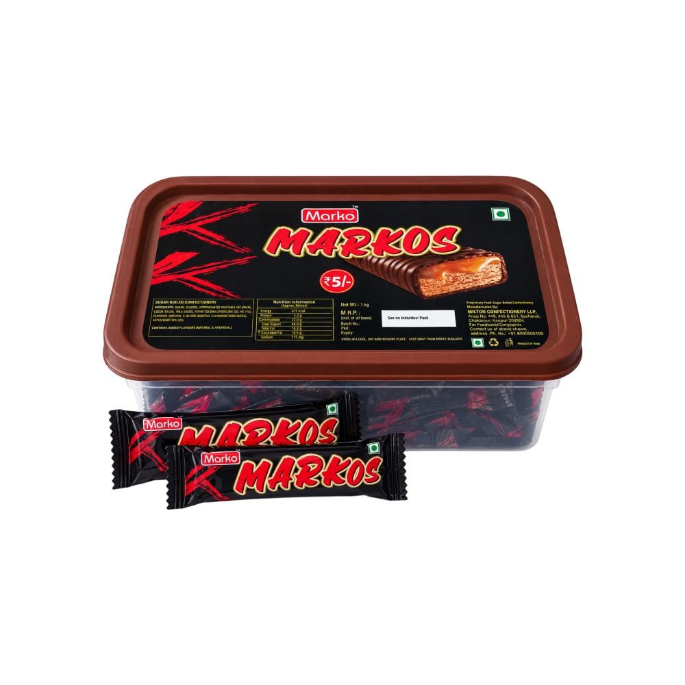 Barras de chocolates rellenos de caramelo Markos Marko (30 x 13 g) - Imagen 1