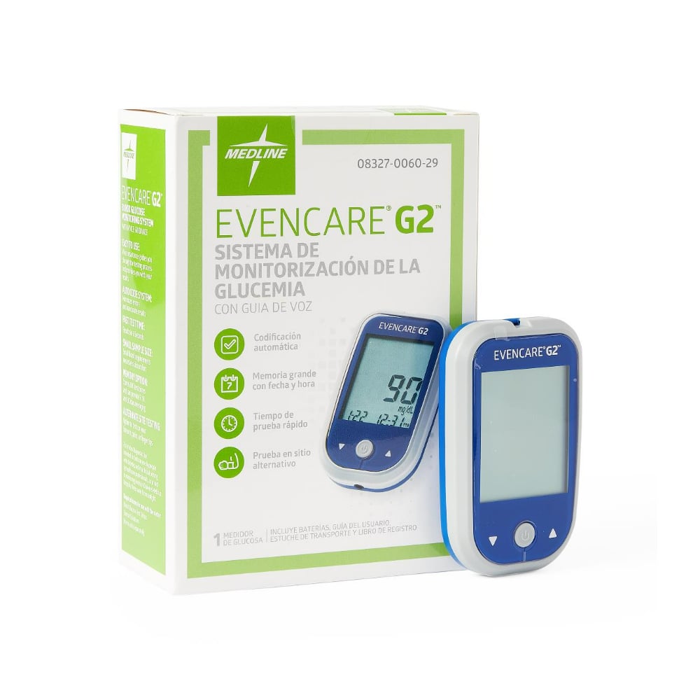 Glucómetro para monitorización de glucosa en sangre Even Care G2 Medline (1 unidad) - Imagen 1