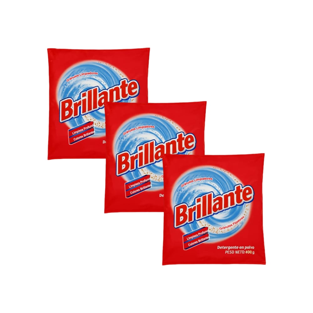 Detergente en polvo Brillante (3 x 400 g / 14.10 oz) - Imagen 1