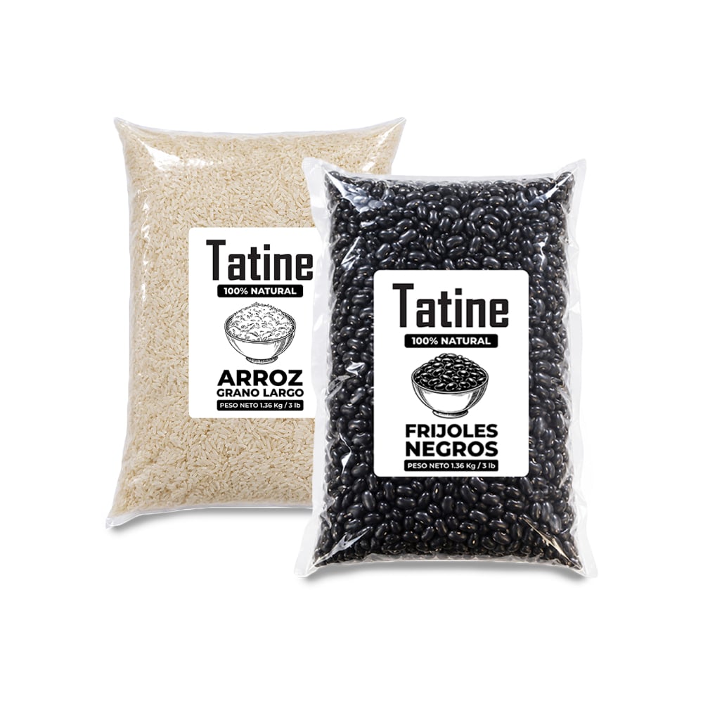 Combo básico Tatine #4: Frijoles negros Tatine + Arroz de grano largo Tatine - Imagen 1