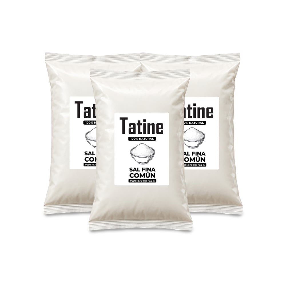 Sal fina común Tatine (3 x 1 kg / 2.2 lb) - Imagen 1