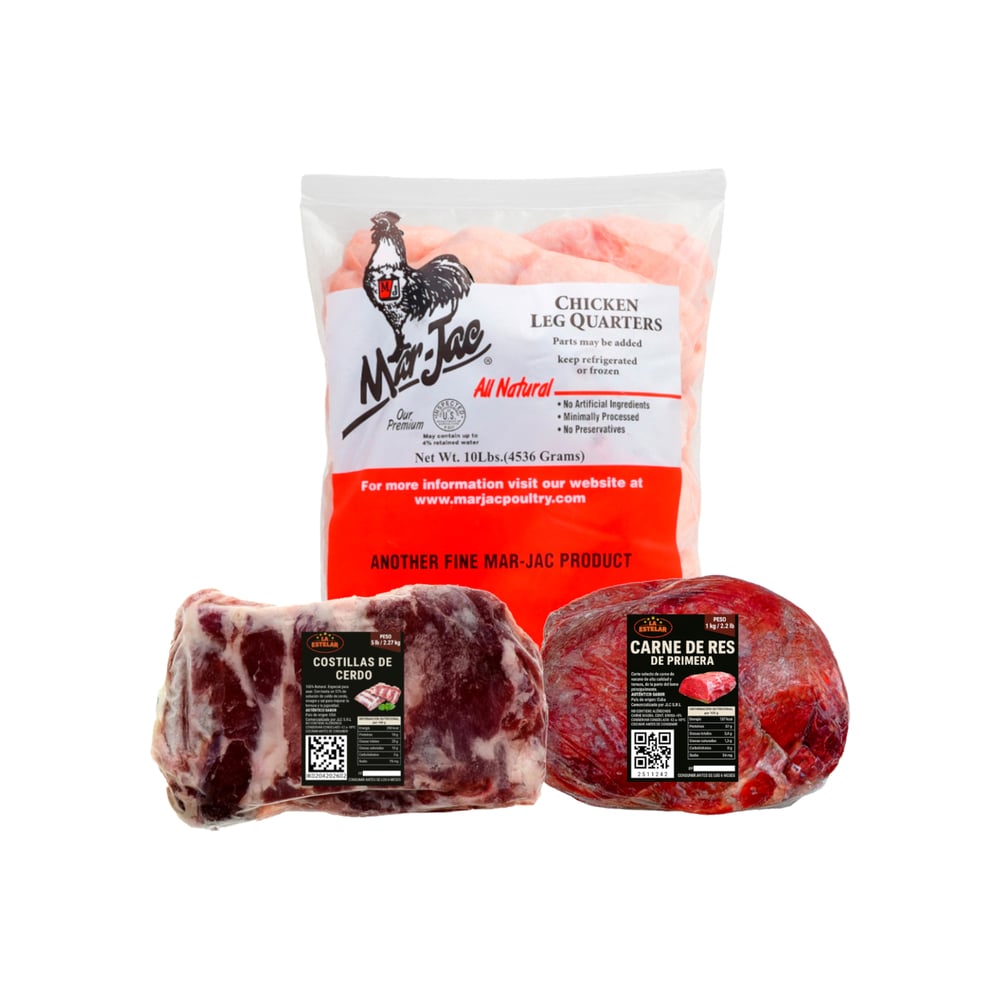Combo de res, pollo y cerdo - Imagen 1