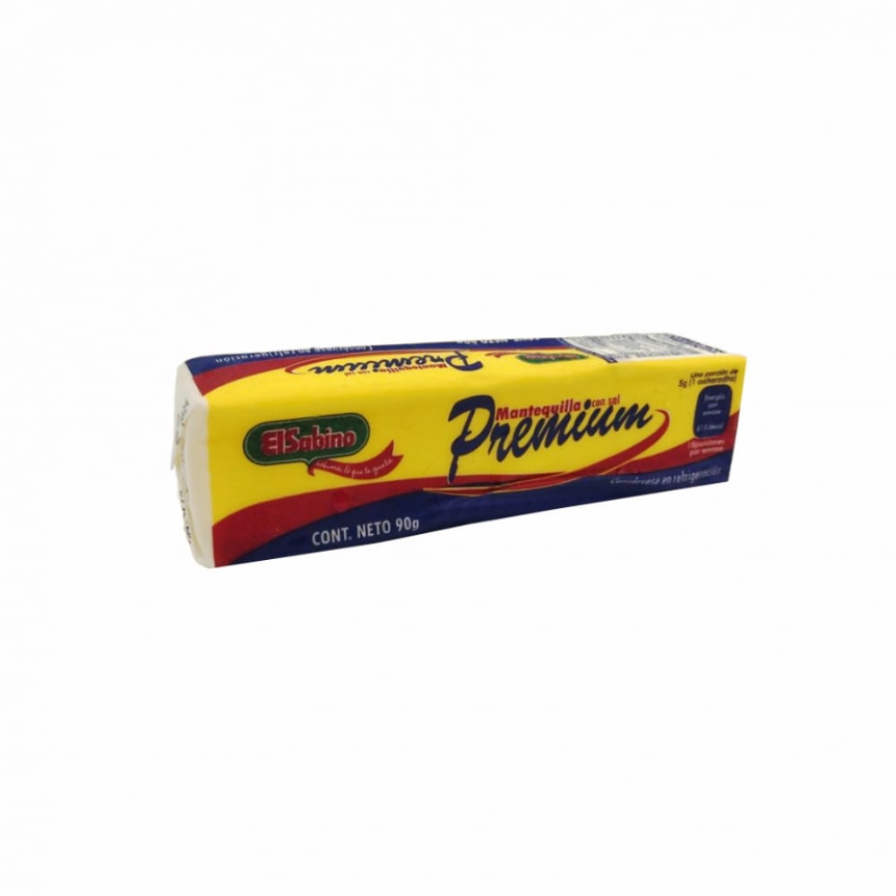 Mantequilla con sal Premium El Sabino (90 g / 3.17 oz) - Imagen 1