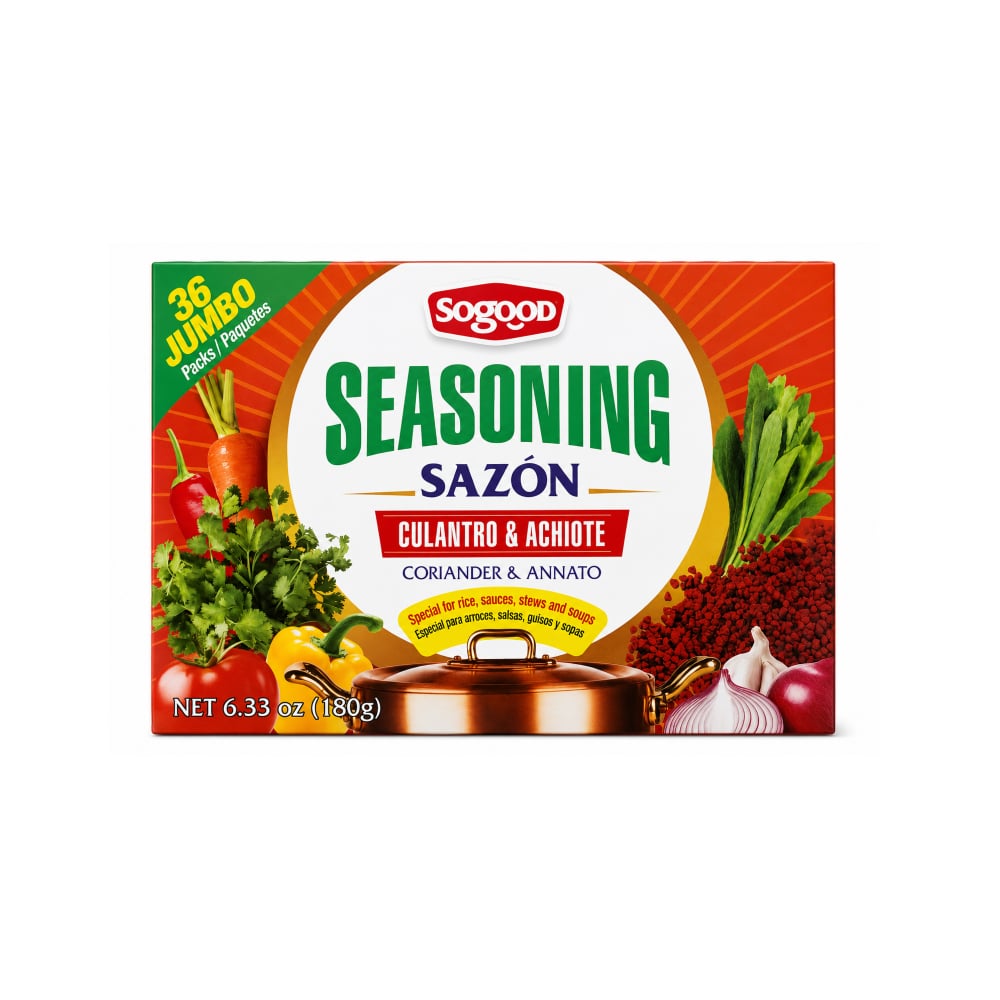 Sazón con culantro y achiote Sogood (180 g / 6.33 oz) - Imagen 1