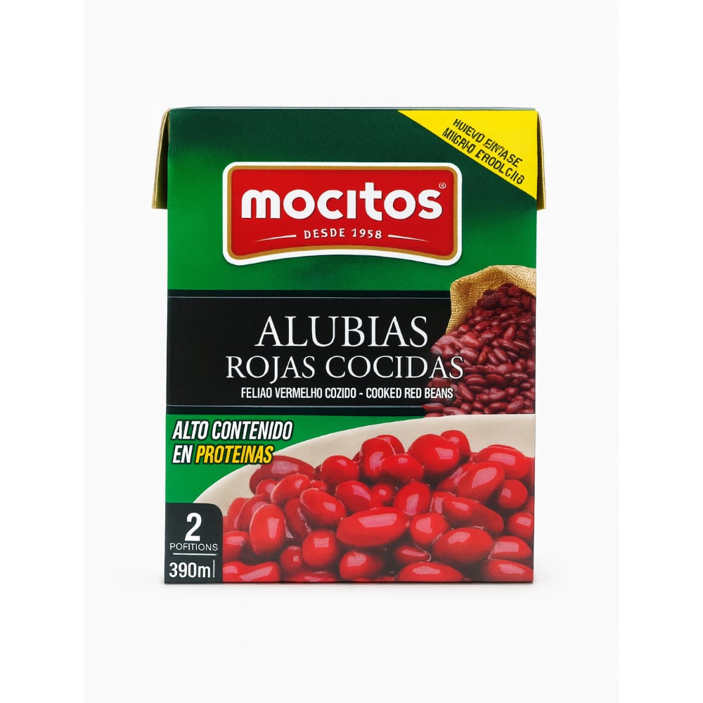 Alubias rojas cocidas Mocitos (390 ml) - Imagen 1