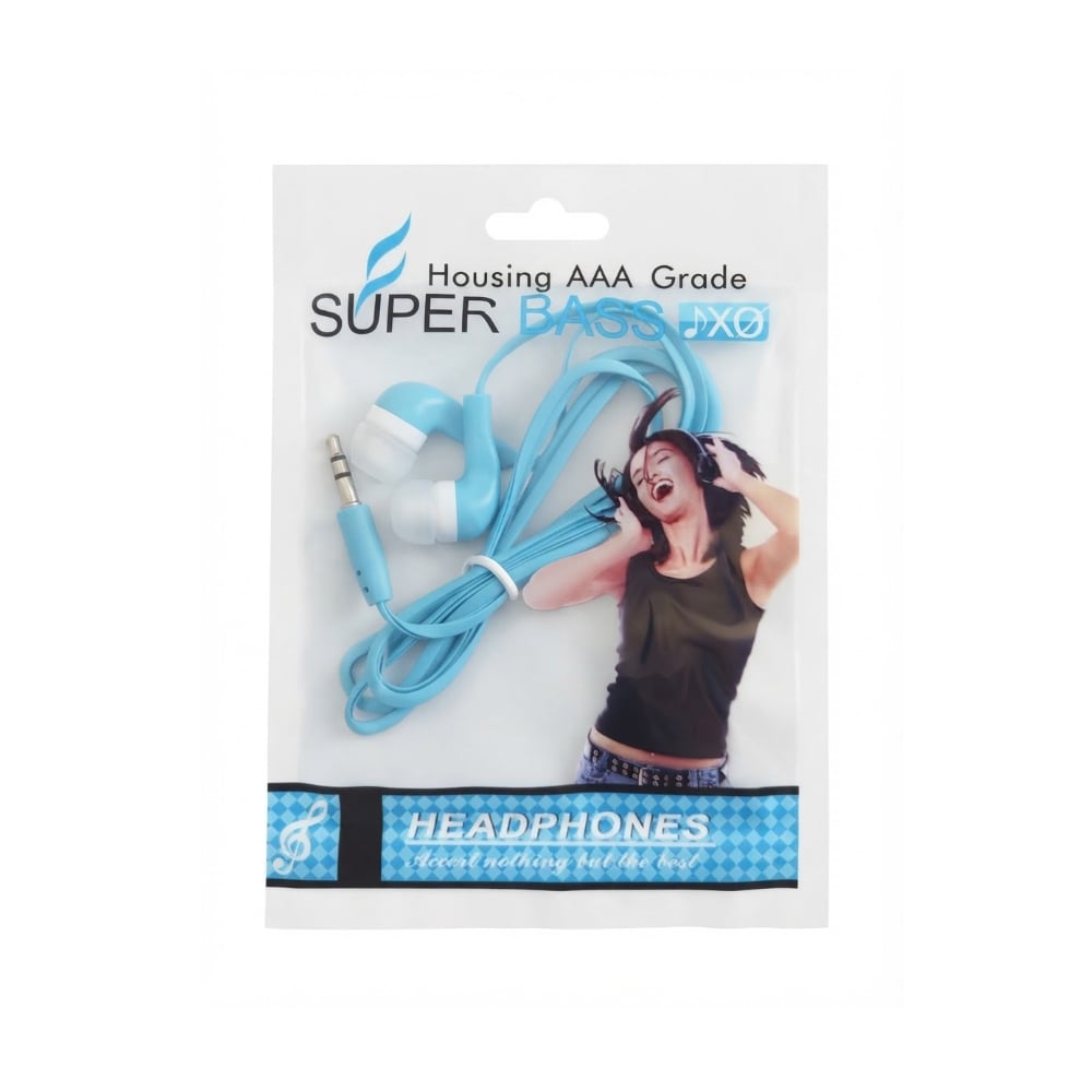 Audífonos con cable 3.5 mm color azul Super Bass XO XR-3158 - Imagen 1