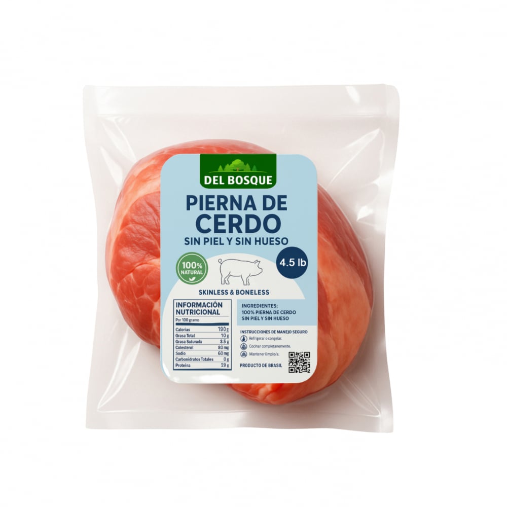 Pierna de cerdo sin piel y sin hueso Del Bosque (2.04 kg / 4.5 lb) - Imagen 1
