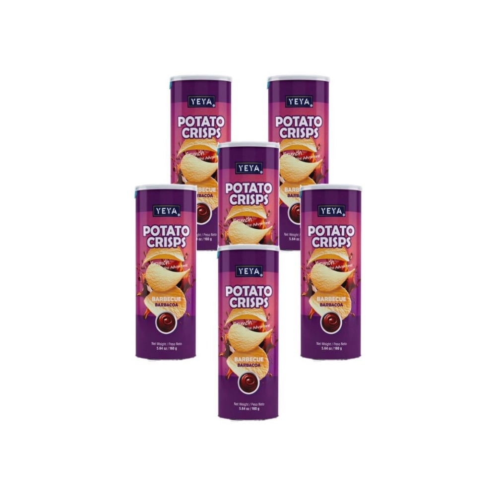 Papas fritas crujientes sabor barbacoa YEYA (6 X 160 g / 5.64 oz) - Imagen 1