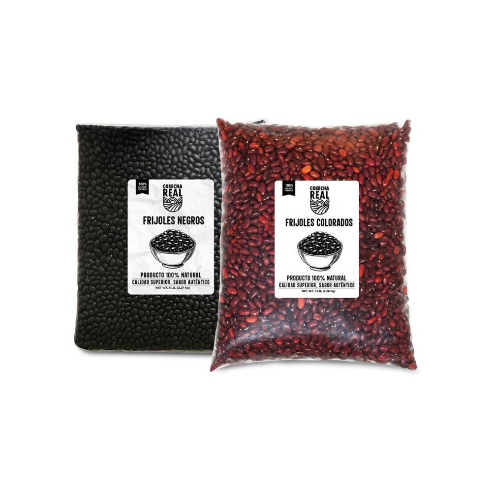 Combo de granos #6: Frijoles colorados Cosecha Real + Frijoles negros Cosecha Real - Imagen 1
