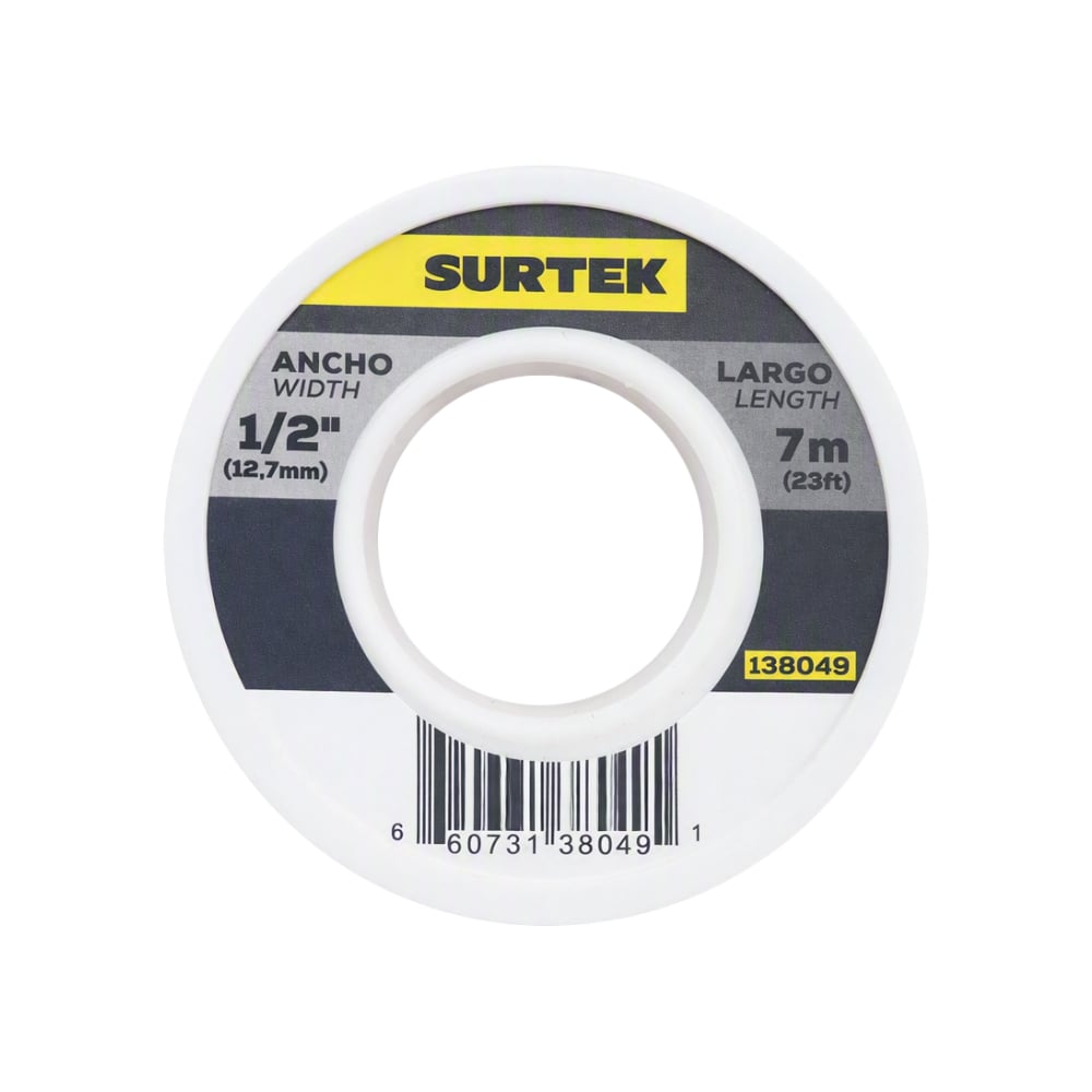 Cinta sella roscas 1/2" x 7 m Surtek 138049 - Imagen 1