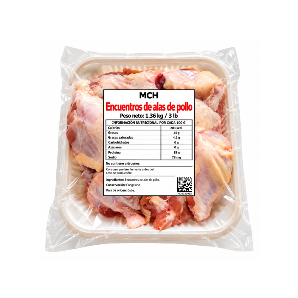 Secciones de alas de pollo MCH (1.36 kg / 3 lb) - Imagen 1