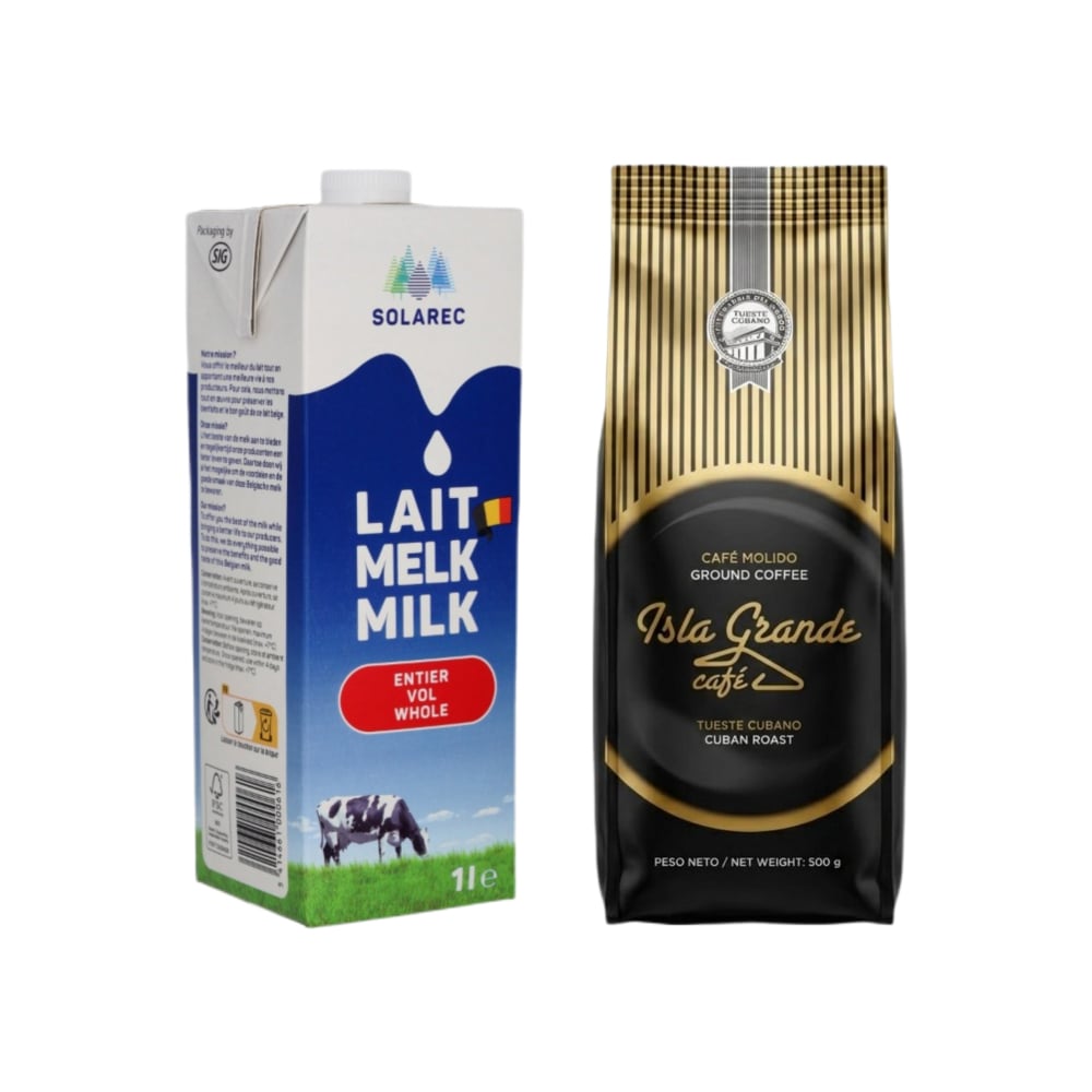 Leche entera + Café - Imagen 1