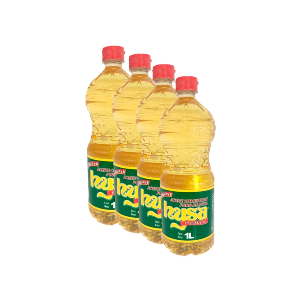 Aceite de soya puro Hysa (4 X 1 L) - Imagen 1