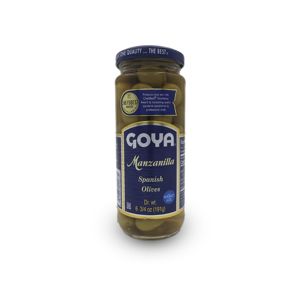Aceitunas Manzanilla españolas con hueso Goya (191 g / 6.75 oz) - Imagen 1