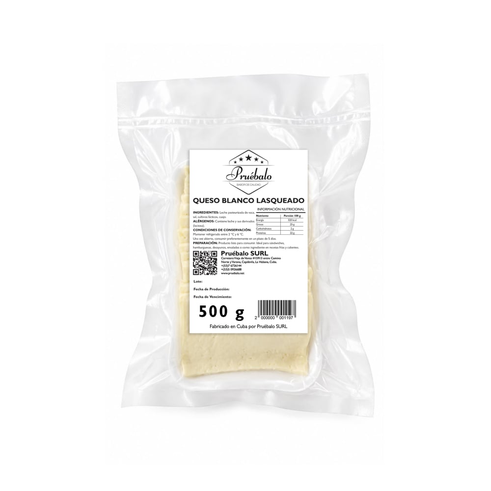 Queso blanco lasqueado Pruébalo (500 g / 1.1 lb) - Imagen 1