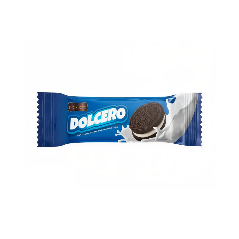 Galleta crujiente de cacao con crema de vainilla Dolcero Dolcetti (56 g / 1.97 oz) - Imagen 1
