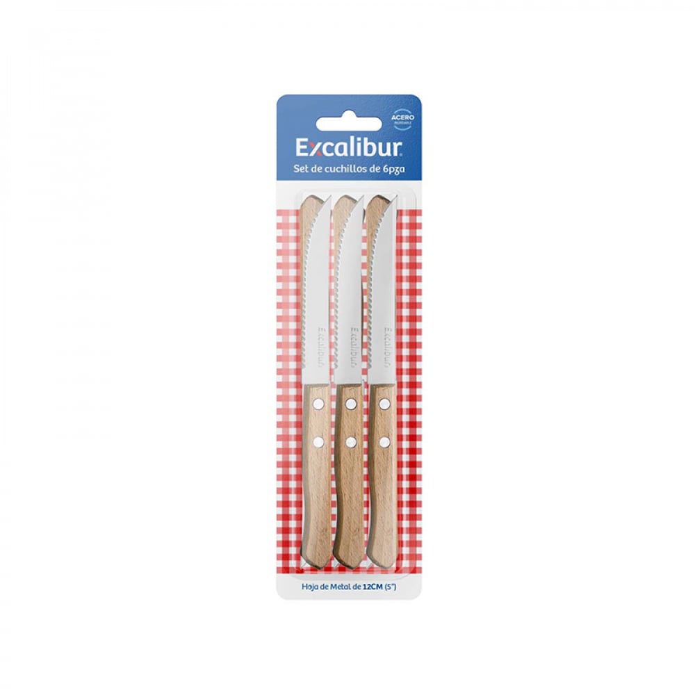 Juego de 6 cuchillos de mesa Excalibur - Imagen 1