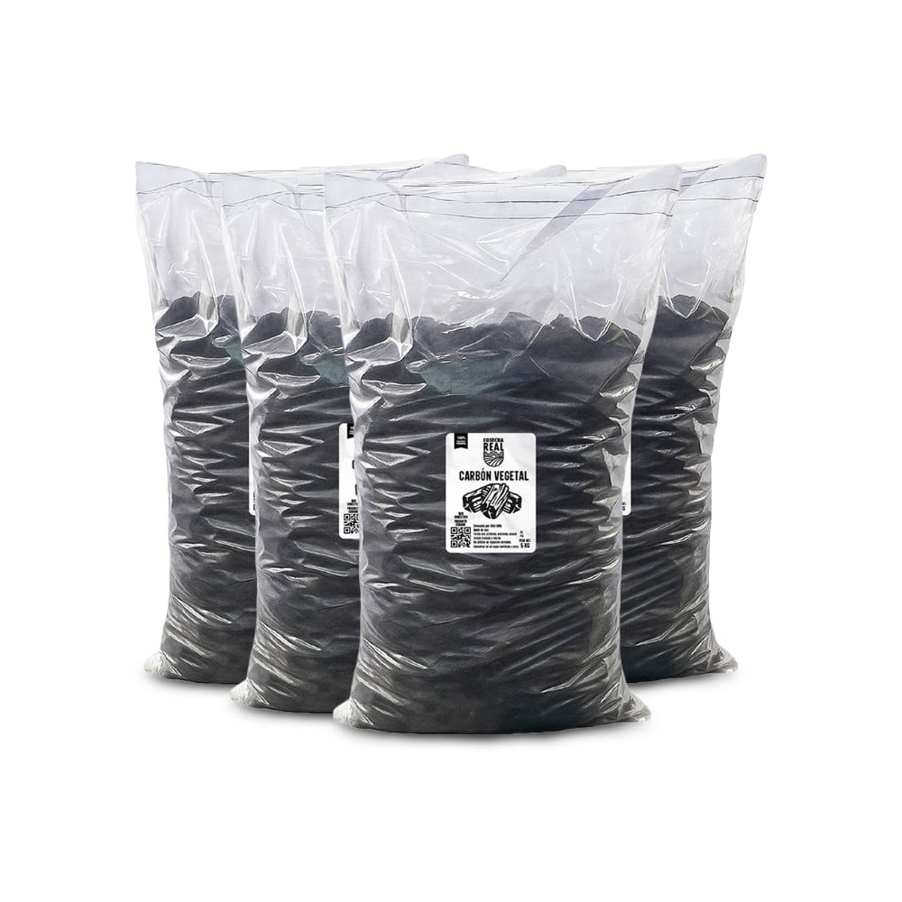 Carbón vegetal Cosecha Real (4 x 5 kg / 11 lb) - Imagen 1