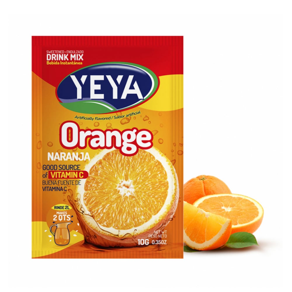 Refresco instantáneo sabor naranja YEYA (10 g) - Imagen 1