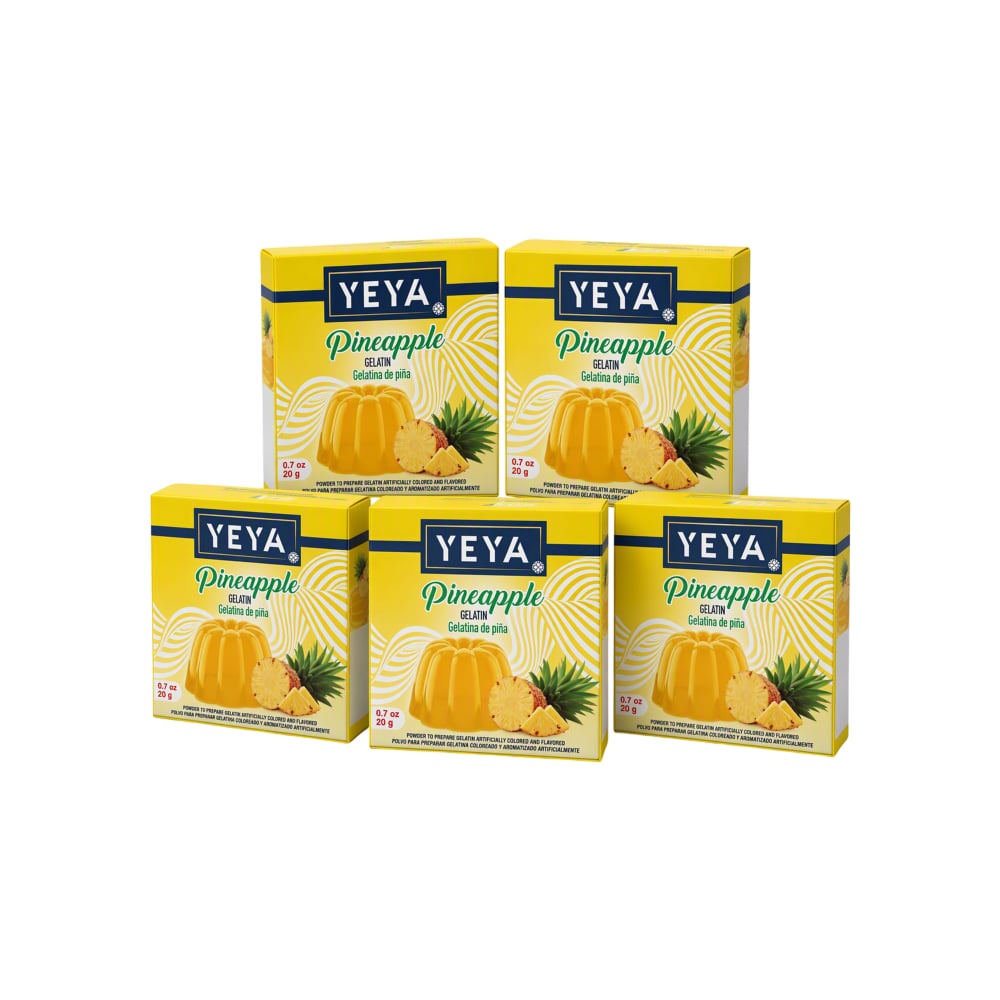 Gelatina sabor piña YEYA (5 x 20 g) - Imagen 1