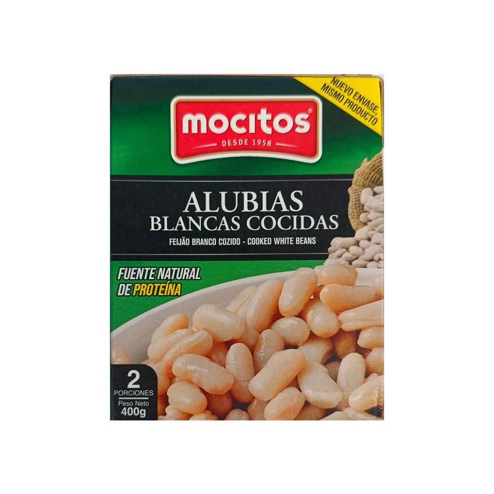 Alubias blancas cocidas Mocitos (400 g / 14.1 oz) - Imagen 1