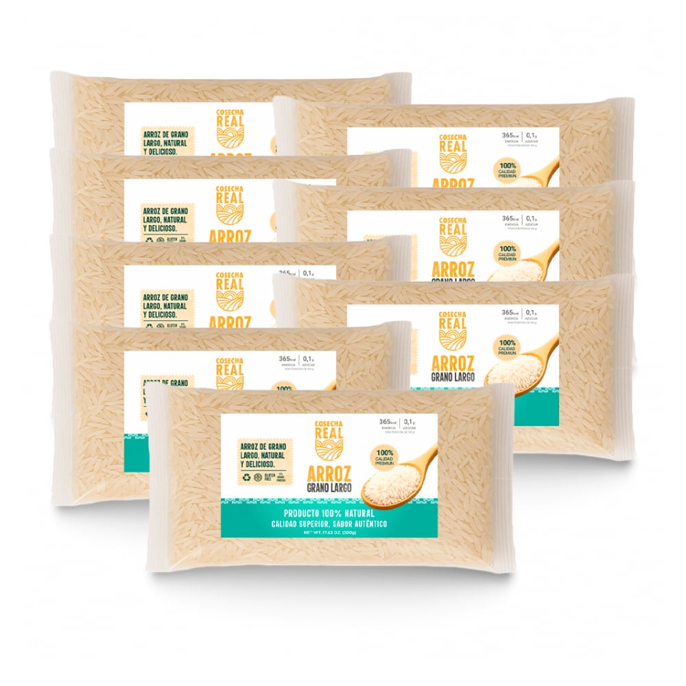 Arroz de grano largo Cosecha Real (8 x 500 g / 1.1 lb) - Imagen 1