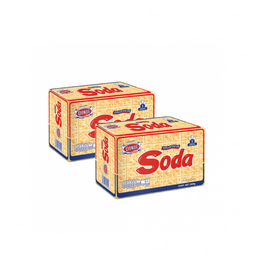 Galletas de soda Dondé (2 X 800 g / 1.76 lb) - Imagen 1