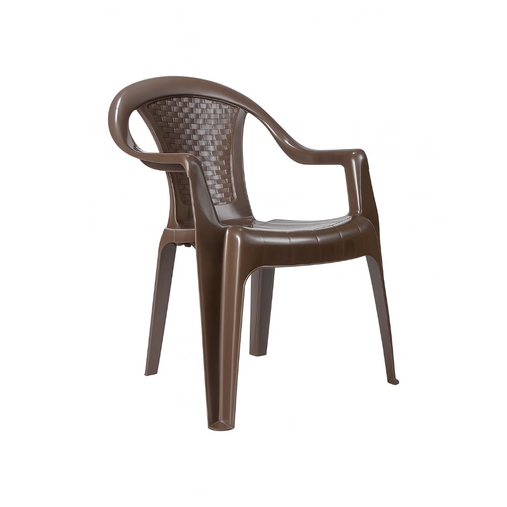 Silla con reposabrazos rattan marrón 59 cm x 53 cm x 89 cm 7House - Imagen 1